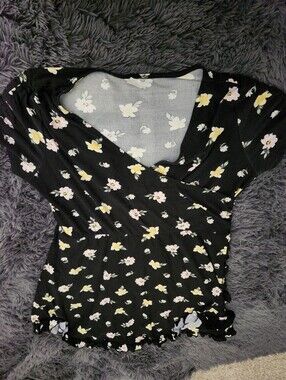 Mock Wrap Flower Dress
